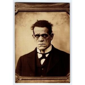 Vintage Style 4x6 Halloween Photo Glossy Paper Spooky Portrait